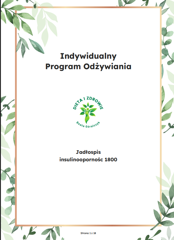 Jadłospis w Insulinooporności 1800 kcal - obrazek 3